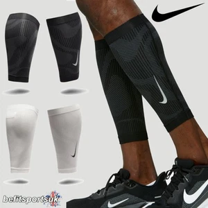 NIKE CALF COMPRESSION SLEEVES ZONED KNIT RUN GUARDS SOCK SUPPORT INJURY RECOVERY - Picture 1 of 16