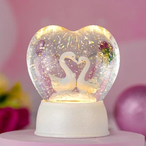 Globo de Nieve Día de la Madre con Música, Corazones Iluminados Decoración Boda Fiesta, Remolino G - Imagen 1 de 7