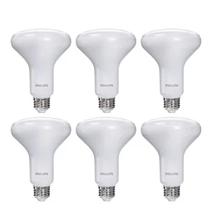 Philips 7.5W Led Br30 Dimmable Light Bulbs Soft White 6 Pack Energy Star 2700K - Picture 1 of 11