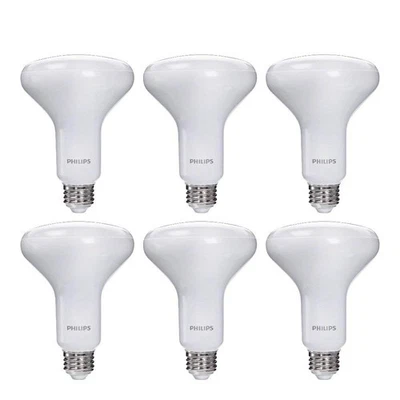 Philips 7.5W Led Br30 Dimmable Light Bulbs Soft White 6 Pack Energy Star 2700K - Image 1 of 4