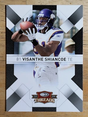 2009 Donruss Threads #57 Visanthe Shiancoe - Image 1 of 2