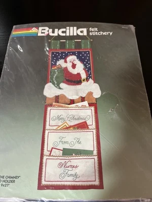 Bucilla #82111 'Jeweled' Stitchery Card Holder "Chimney Landing" New #82332 - Image 1 of 4