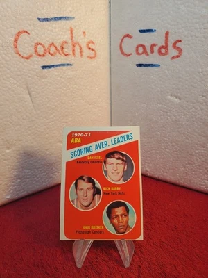 Topps NBA 1971 marcador. Líderes Dan Issel Rick Barry John Brisker #147 Foto 1 de 3