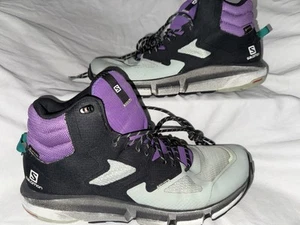Salomon Predict Mid GTX Black/Aqua Herren Wanderschuhe 11 D *1x getragen! - Bild 1 von 10