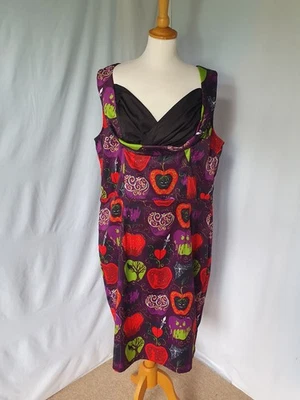 Новый * винтажный стиль * Lindy Bop * Vanessa 'плохое яблоко' Wiggle платье размер 22 - Изображение 1 из 4