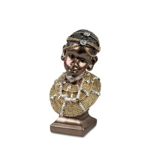 Deko-Büste 18 cm handbemalt afrikanischem Stil Schmuck Dekofigur 769688 formano - Bild 1 von 2