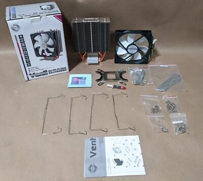 Evercool Venti 120mm 4pin PWM Heatpipe CPU Cooler for LGA775/1156/1155 HPQ-12025 - Image 1 of 4