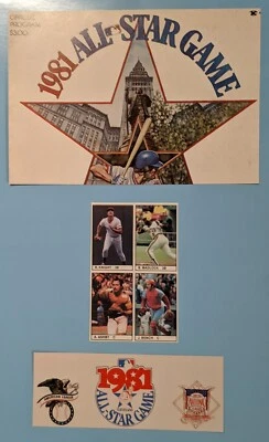 U pick 1981 All-Star Game Program 4 player Insert Sheets - Nolan Ryan, Schmidt + - Image 1 of 4
