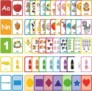 54 Double Sides Flashcards for Toddlers Learning for Alphabets, Numbers, Colors - Picture 1 of 4