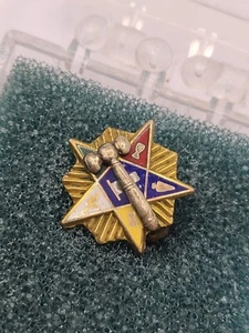 ANTIQUE MASONIC 10K GOLD  Free Mason ORDER EASTERN STAR PIN - Picture 1 of 4
