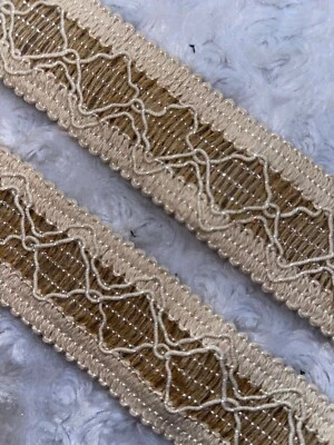 Cuerda trenzada de cuerda de yute tejida blanca natural de 5 yardas 1,5" de ancho Foto 1 de 2