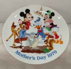 Walt Disney Personaggi Festa della Mamma 1979 Edizione Limitata Piatto Schmid Bros - Foto 1 di 2
