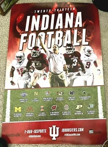 INDIANA UNIVERSITY HOOSIERS 2013 FOOTBALL POSTER SCHEDULE - MINT - Picture 1 of 1