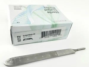 100Pcs Sterile Scalpel Blade#12 & Scalpel Handle No3 With Scale Stainless  - Picture 1 of 5