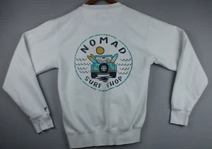 Blue 84 Nomad Surf Shop Sweater XS White Large Logo Back Sweater Surfing Beach - Picture 1 of 19