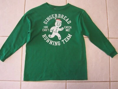 Camisa de Navidad para hombre de pan de jengibre verde Delta Pro Weight talla pequeña 10 para niños Foto 1 de 2