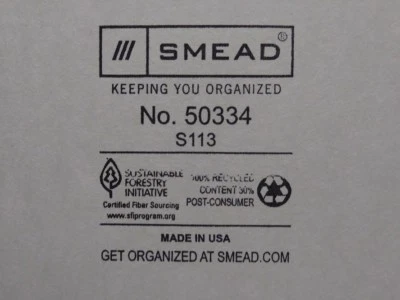 Smead Recycled Tab File Guides Blank 1/3 Cut Tab Pressboard Letter 100/Box 50334 - Image 1 of 3