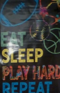 Gaming Poster für Jungenzimmer (essen, schlafen, hart spielen Wiederholen) Größe: 24" x 36") - Bild 1 von 3