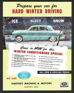 1949 Ford Monarch Winter Check-Up Ad, 8 1/2"x 11", Hartney, Manitoba - Bild 1 von 3
