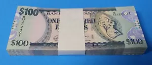Guyana 100 dólares P 36e 100 piezas, 1 paquete, título de firma "Vicepresidente" 2022 UNC - Imagen 1 de 2
