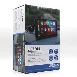 JENSEN DASH MOUNT 7" TOUCHSCREEN MONITOR Wireless Apple CarPlay & Android JC7DM - Picture 1 of 7