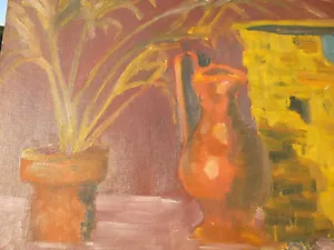 Vintage Original ROCKPORT MA Oil Painting STILL LIFE Fruit Impressionist Cezanne - Picture 1 of 3