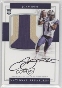 2017 Panini National Treasures Collegiate /25 John Ross III #107 Rookie Auto RC