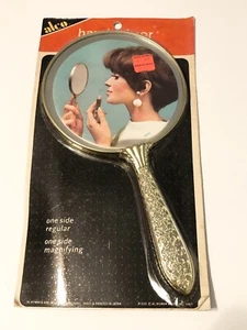 Alco Vintage Handspiegel 1967 Japan Gold Oberfläche Griff #925 - Bild 1 von 5