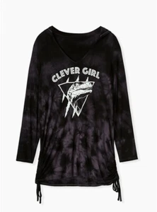 Sudadera con Capucha Torrid Parque Jurásico Niña Inteligente Brillo Gráfico Negro Tie Dye Nueva Sin Etiquetas Nueva 00X - Imagen 1 de 5