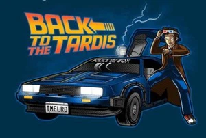 Doctor Who Back To The Future TARDIS BTTF Mashup Satire T-Shirt Männer NEU - Bild 1 von 1