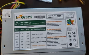 Logisys Corp. 480W 20+4Pin 20+4 ATX Power Supply (PS480D) - Picture 1 of 4