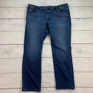 Pantalones de mezclilla LOFT talla 34 18 curvilíneos rectos entrepierna lavada media 30,5" - Imagen 1 de 11