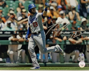 MAX MUNCY DODGERS SIGNIERT HOL ES AUS DEM OZEAN 11 X 14 FOTO GEGEN BUMGARNER BAS - Bild 1 von 3