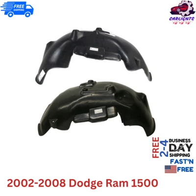 Fits Dodge Ram 1500 Splash Shield For 2002-2008 Front Left & Right Side Set 2pc Foto 1 de 4