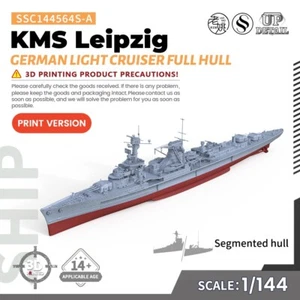 SSMODEL 1/144 Militär Modellbausatz German KMS Leipzig Light Cruiser FULL HULL - Bild 1 von 15