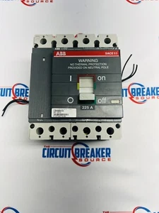 ABB S3N SACE S3 4P 0M-1653 480V Circuit Breaker W/ Shunt Trip - Picture 1 of 5