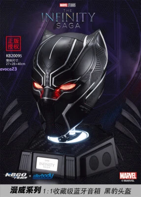 The Avengers Black Panther Cosplay Usable Luminoso 1:1 Casco Base Colecciones Foto 1 de 4