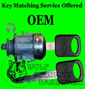 Ford F150 250 350 Super Duty Mark LT OEM Rear Tailgate Key Lock Cylinder 2 Keys - Foto 1 di 2
