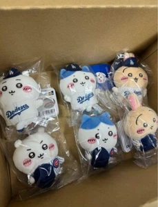 Complete Set of 6 Chiikawa Hachiware Usagi MLB TOKYO 2025 Dodgers Cubs Plush Toy - Picture 1 of 17