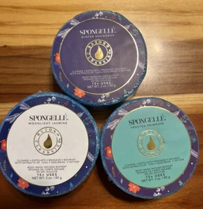 Spongelle WINTER SNOWDROP * FROSTED PRIMROSE * MOONLIGHT JASMINE Trio (3) Buffer - Bild 1 von 6