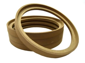 2 Pair 12" MDF Wood Speaker Subwoofer Mounting Spacer Rings Recessed with Bezel - Picture 1 of 5