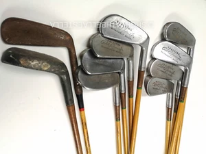 Vintage Spalding Robt. Jones Jr. Iron Set 2,3 4, 5, 6, 7, 8, 9 and 2 Putters RH - Picture 1 of 12
