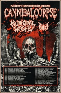 CANNIBAL CORPSE KOMMUNAL WASTE FULCI 2025 Tour Ltd Ed RARE Poster! Death Metal - Bild 1 von 1