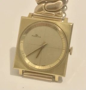 Vintage 1970’s Fortis 4740 Swiss 17j Square 28.5mm Men’s Watch ( Plaque G20 ) - Picture 1 of 15