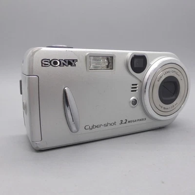 Sony Digital Camera Cybershot DSC-P72 3.2MP Silver Tested - Image 1 of 4