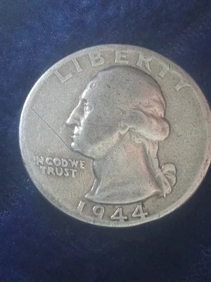1944 No Mint Mark Washington Silver Quarter - Image 1 of 4