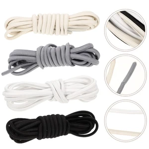 4 Pairs Stretch Shoelaces Child High Elasticity Tieless for Women Sneaker - Picture 1 of 12