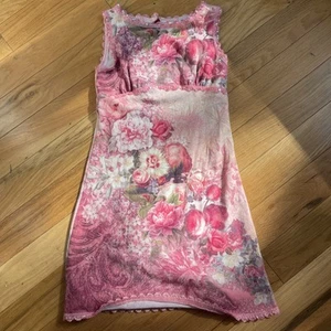 Sara Sara The Collection Girl Size 12 Turquoise  And Pink Dress  - Picture 1 of 9