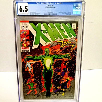 X-Men #55 - CGC 6.5 - Origin of Angel - Off White to White Pages - April 1969 - Image 1 of 3