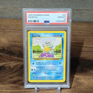 1999 POKEMON Card BASE SET UNLIMITED #63 SQUIRTLE PSA 10 - Picture 1 of 2